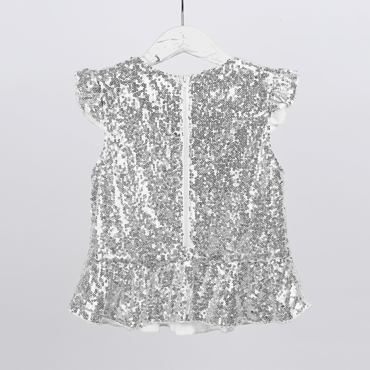 Hauts en prune pour filles, Costume sirène, avec paillettes scintillantes à manches courtes, hauts de fête d'anniversaire carnaval, Costume de Jazz et de danse