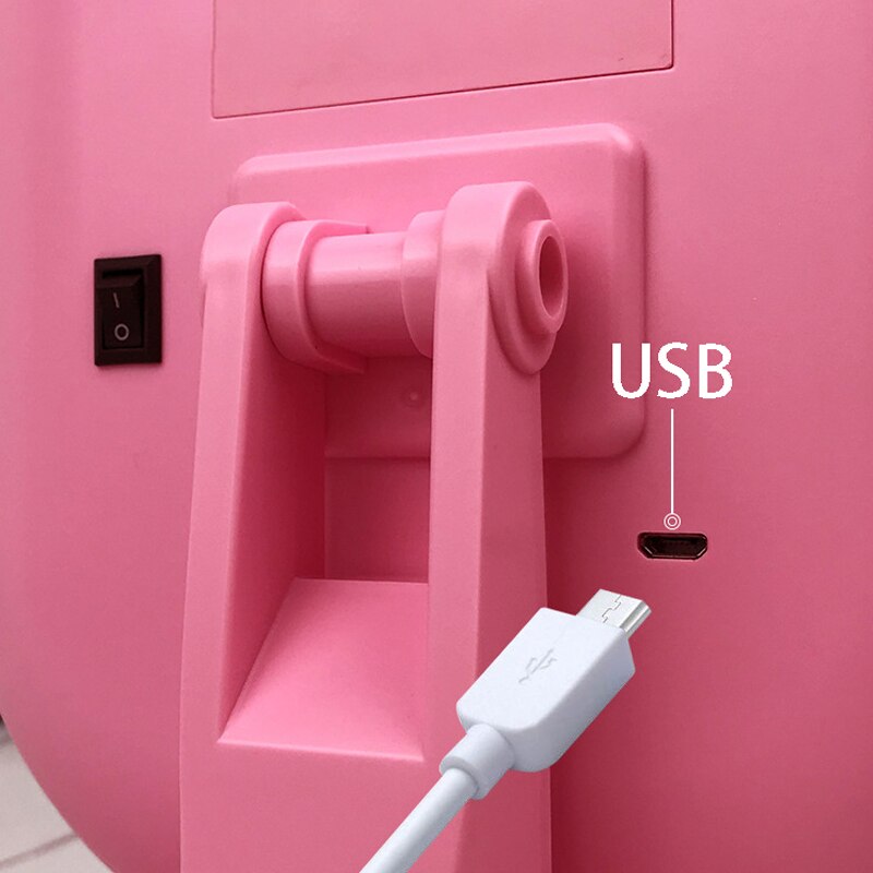 Lumière de nuit, écran tactile avec loupe, 20 perles LED, lampe de Table, réglable à intensité variable, double alimentation, miroir de maquillage à Led