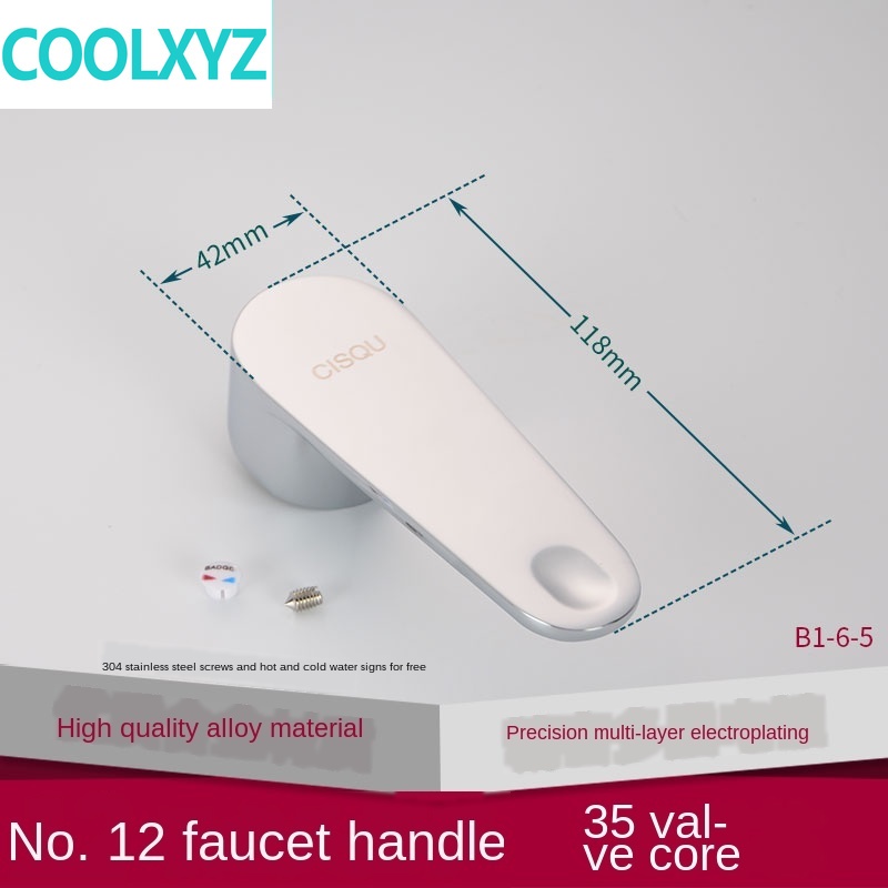 Kraan Handvat Handvat Schotel Wastafel Douche Schakelaar Wijzerplaat Warm En Koud Water 25 35 40 Spool Reparatie Onderdelen: Black