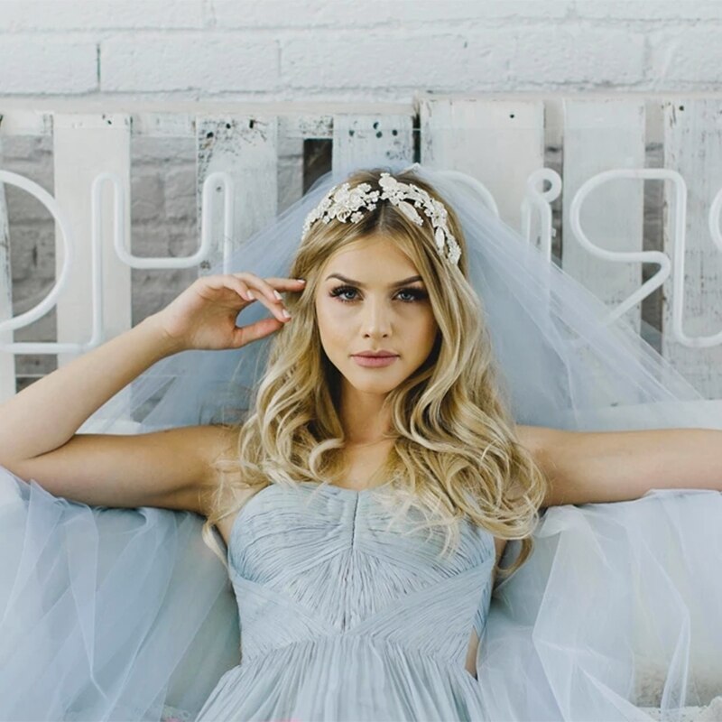 5 10 15 20 30 Meters Wedding Picture Bridal Extra Long Lake Blue Soft Mesh Tulle Veil Bride Veils 5 10 15 20 30M Without Comb