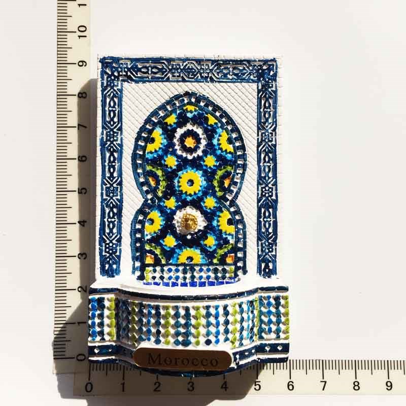 Spain Granada Fridge Magnet Oman Islamic Style Mirror Frame Magnetic Refrigerator Stickers for Home Decor Collection Ideas: Morocco 11