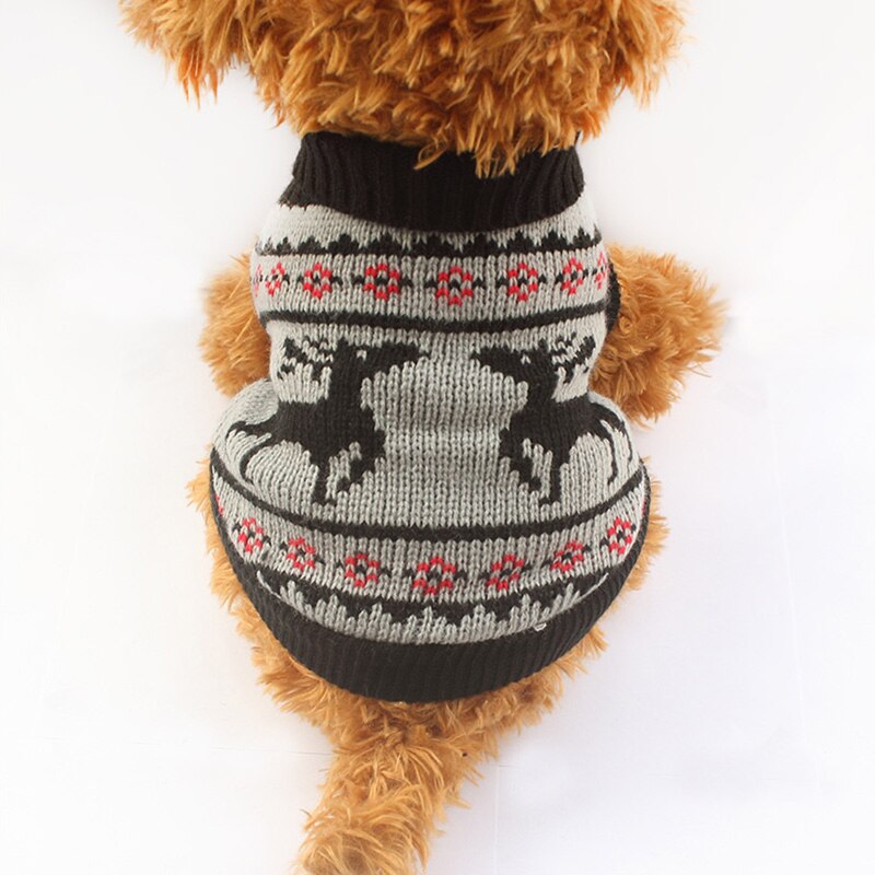 Armi butik efterår / vinter jul hjorte mønster hundetrøje festival sweatere til hunde 6091002 kæledyrstøj forsyninger 5 størrelse: Sort / L