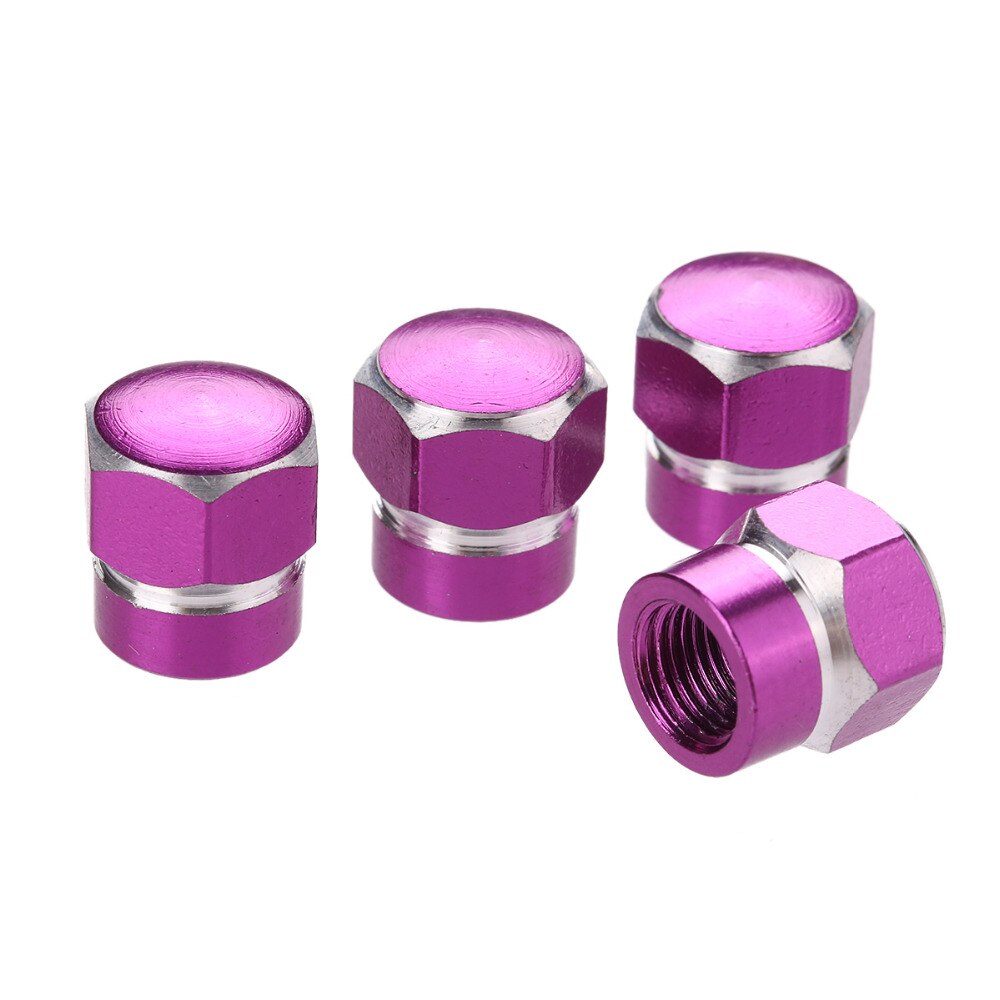 4 stuks aluminium auto wiel band ventieldopjes stofhoezen auto motorfiets luchtdichte ventieldopjes fiets styling zeshoek