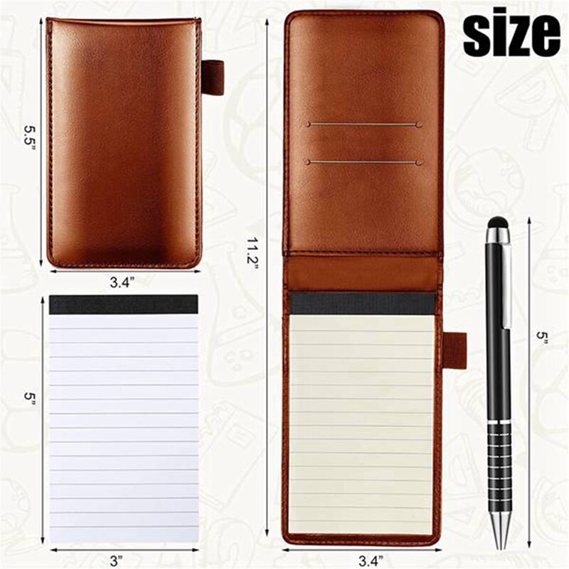 Notepad Set 3.5X5.5in Small Memo Book 3 Mini Pocket Notepads with Pens and 10 Refills for and Students