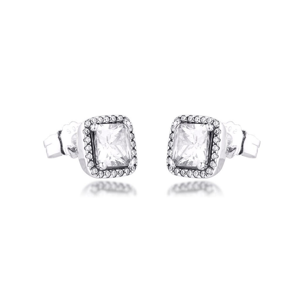 100% Authentieke 925 Sterling Zilver Tijdloze Elegantie Stud Oorbellen Voor Vrouwen Zilveren Oorbellen Fijne Sieraden Brincos Berloques