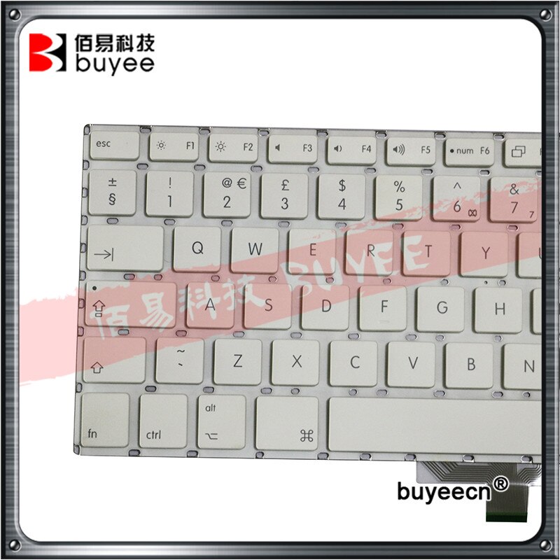 Teclado de canadiense Original para Macbook Air de 13 ", A1181, años, reemplazo de teclado de ordenador portátil de Canadá, blanco y negro
