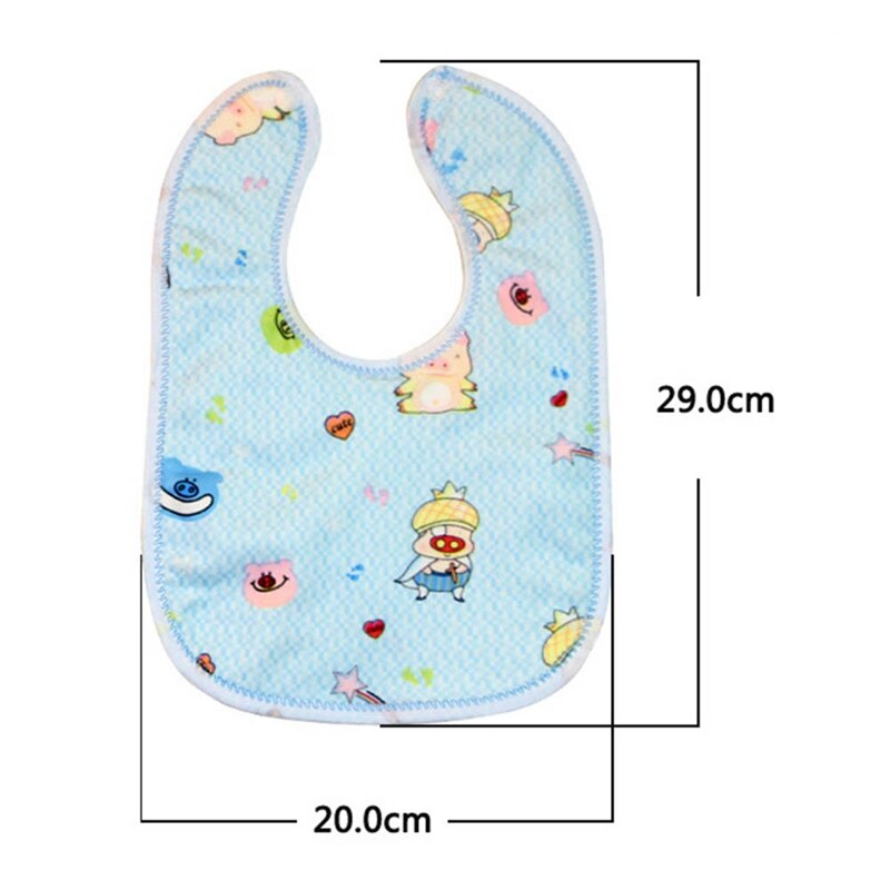 U-shaped Baby Saliva Towel Waterproof Anti-spitting Milk Children Cartoon Eating Bib - Random Colors