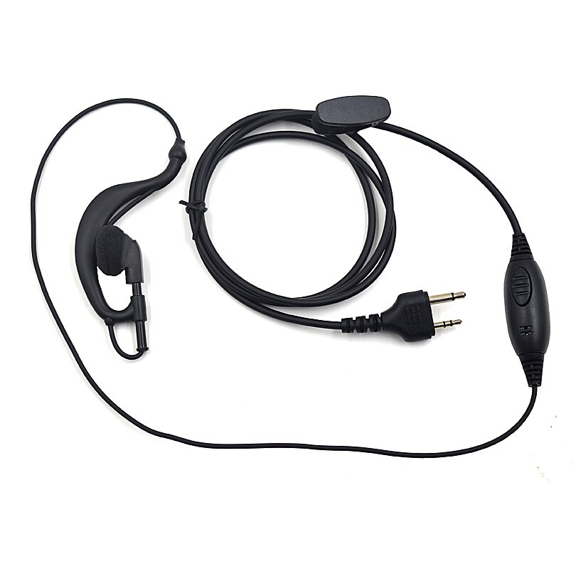 Xqf 2 Pin Oorhaak Oortelefoon Headset Microfoon Ptt Voor Midland Walkie Talkie Radio GXT650 GXT550 G5 G7 G9 GXT1000 GXT1050 Accessoires