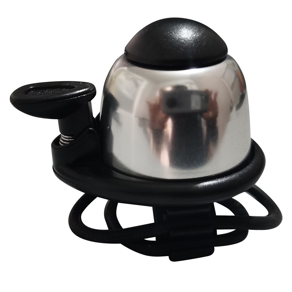 Bike Bell Adjustable Bike Ring Bell Aluminum Bike Ring Bicycle Bell Cycling Ringing Horn with Loud Sound Mini Bicycle: silver