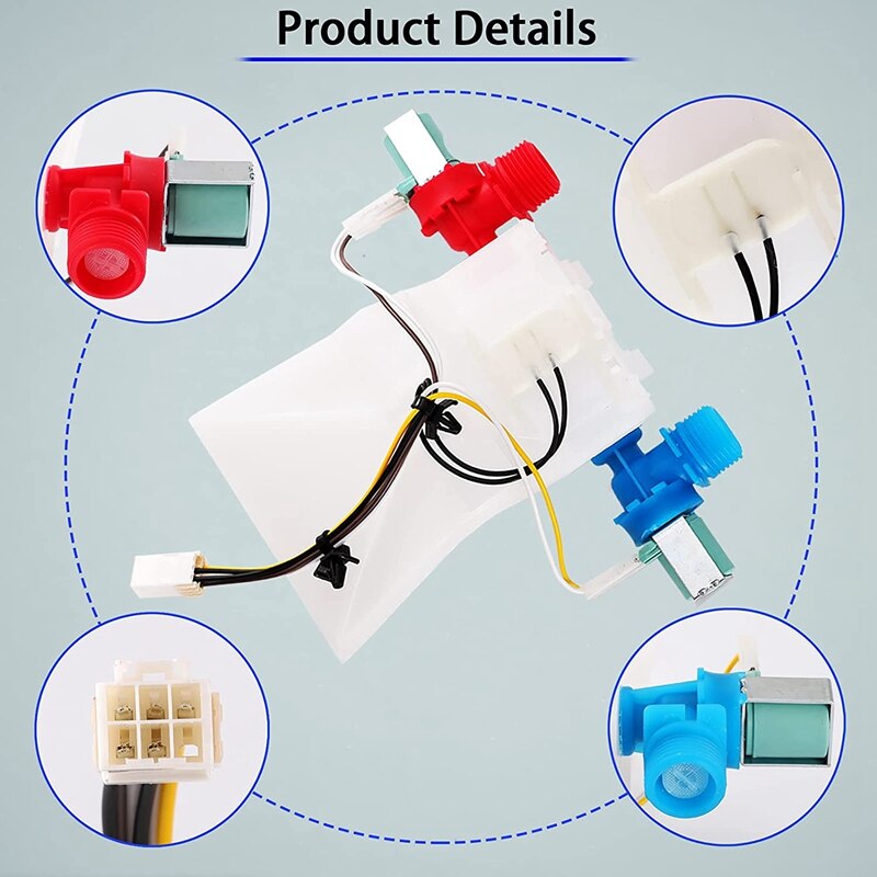 W10144820 Washer Water Inlet Valve Washing Machine Replacement Part Compatible for Kenmore Whirlpool Replaces