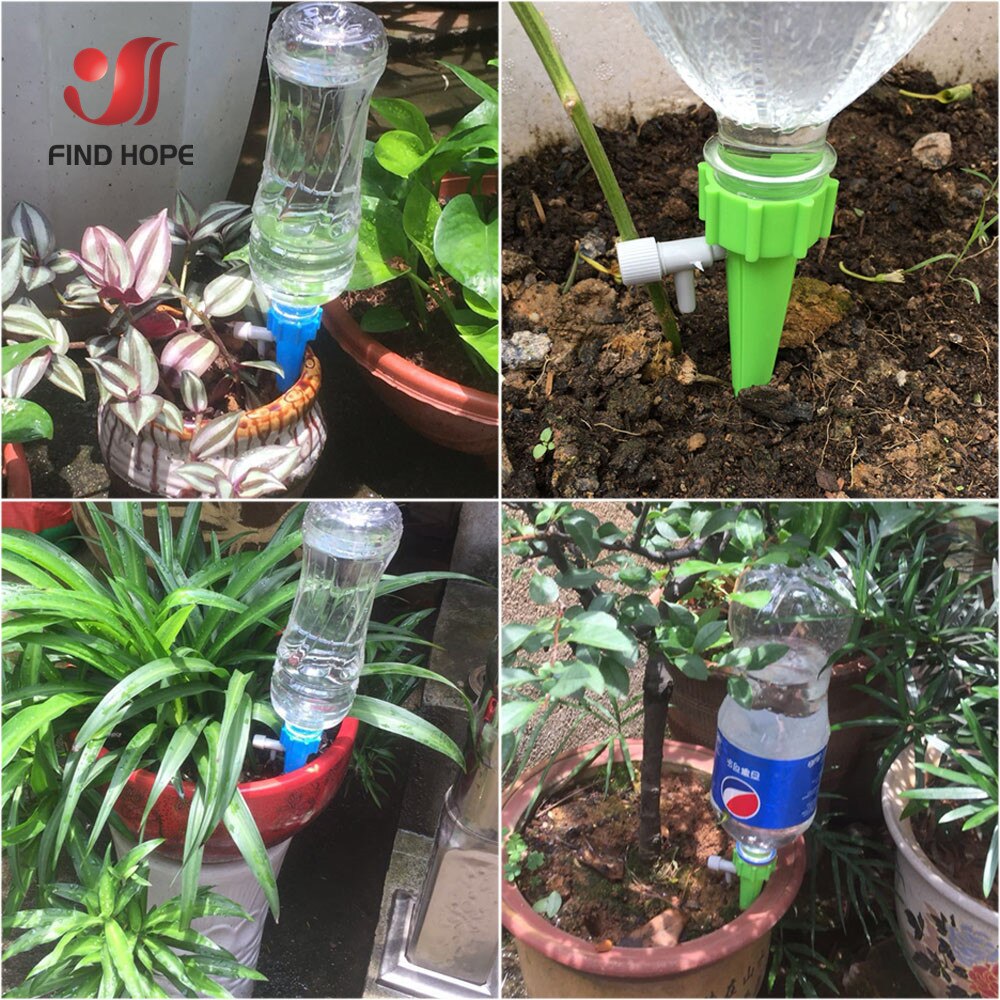1-12pcs Automatic Irrigation Device Drip Water Spikes Self-Watering Flower Plant Watering Tools Houseplants Plant Potted