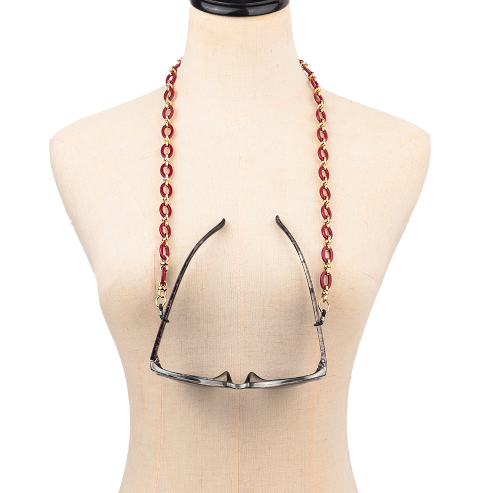 70cm Vintage Acrylic Glasses Chain for Men Women Sunglasses Chains Lanyard Neck Strap Rope Eyeglasses Holder Cord