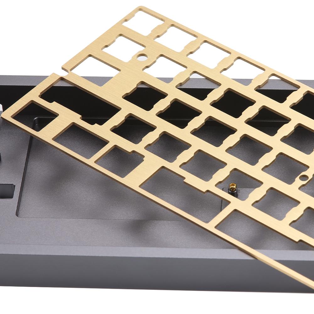KBDfans hairline finish brass 60 plate diy mechanical keyboard