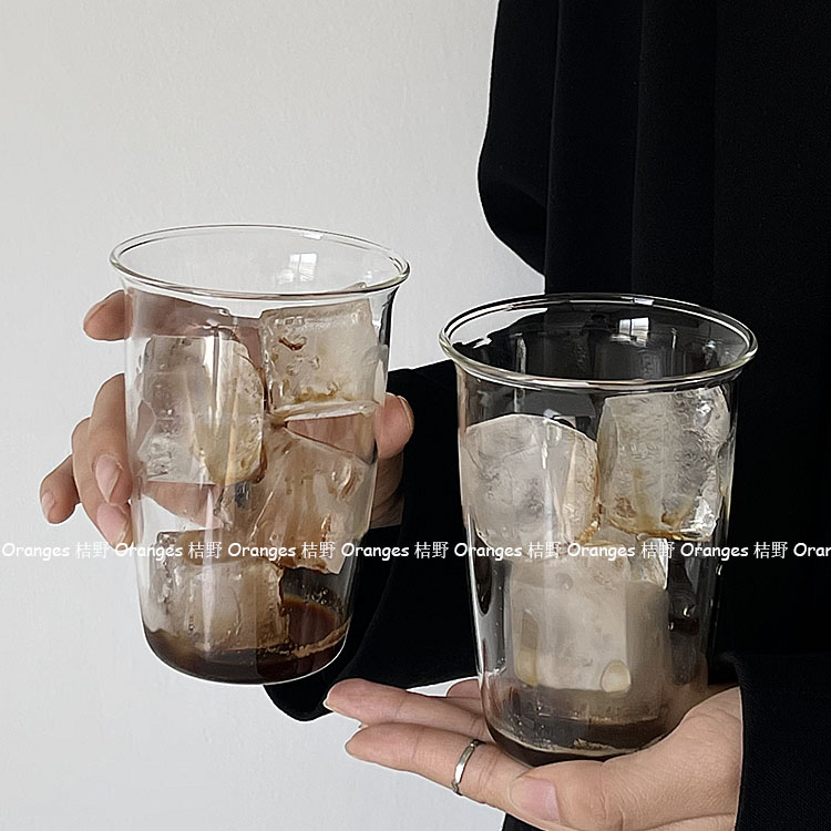 420 ml kaffebarer højtemperaturbestandig gennemsigtig glas enkel vandkop iste latte kaffedrik kold drik