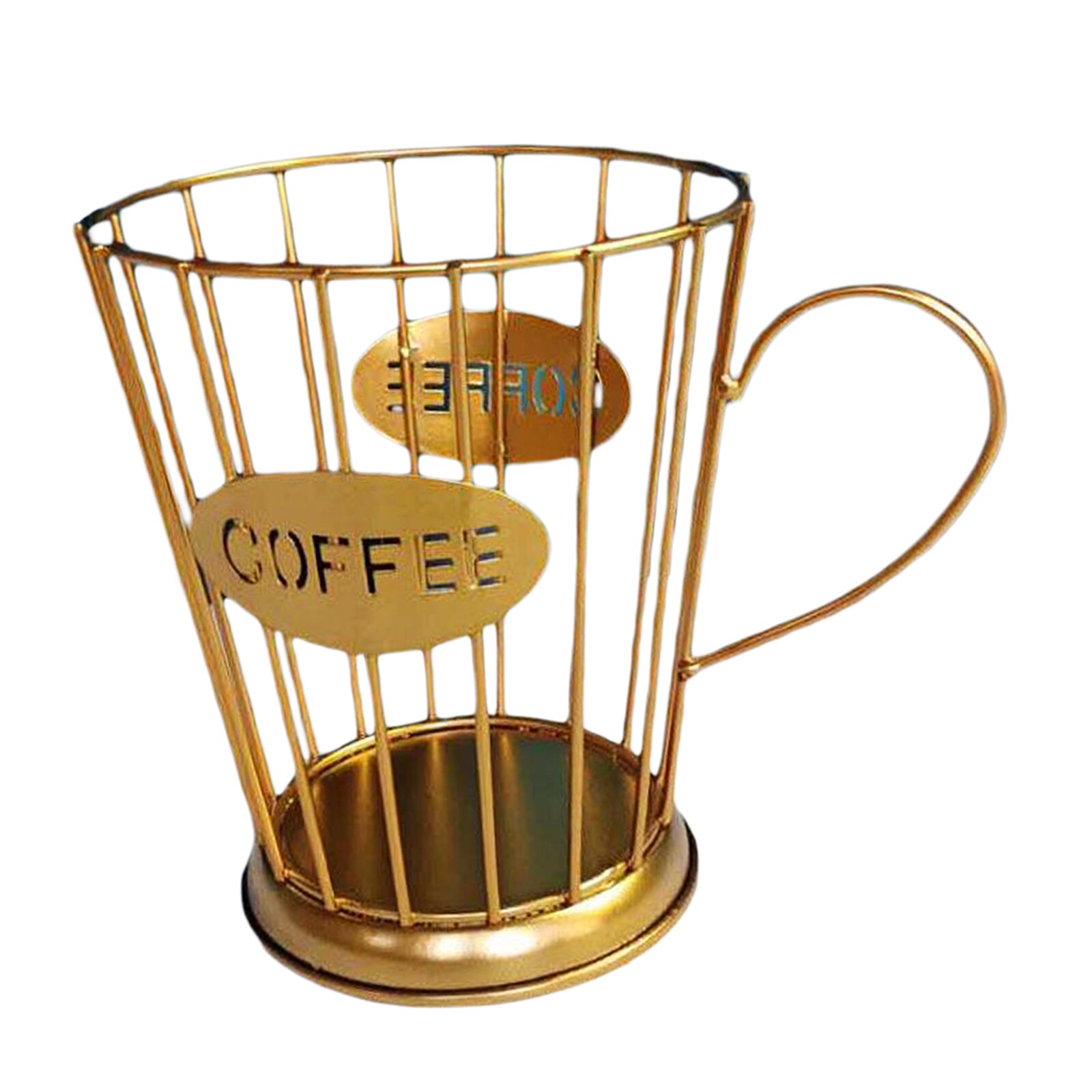 Universal Coffee Capsule Storage Basket Coffee Cup Basket Coffee Pod Organizer Holder Small/Large Black/Golden Optional: Golden Small