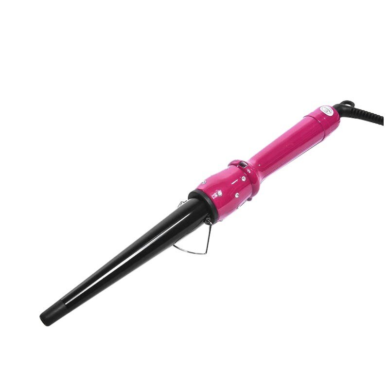 360 Degree Curling Stick Rose Red Best Natural Curly Hair Iron Bar Ceramic Hairdressing Tool 2.14