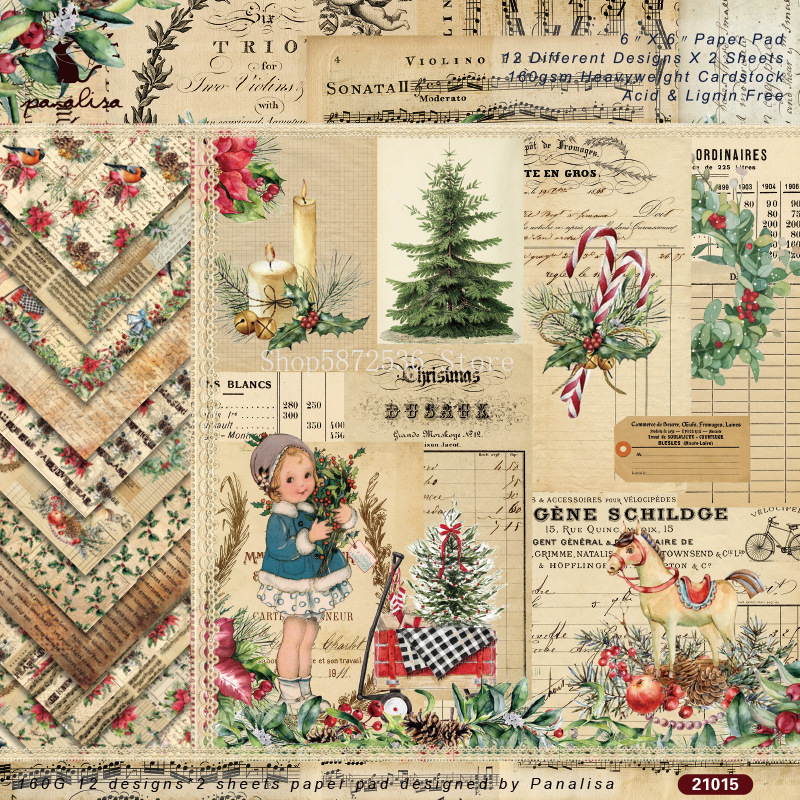 DKDDSSS 120 vellen vintage scrapbooking decoratief achtergrondpapier, retro decoratief papier voor handwerk, dagboek, doe-het-zelf, fotoalbum, decoratie, 140 x 200 mm