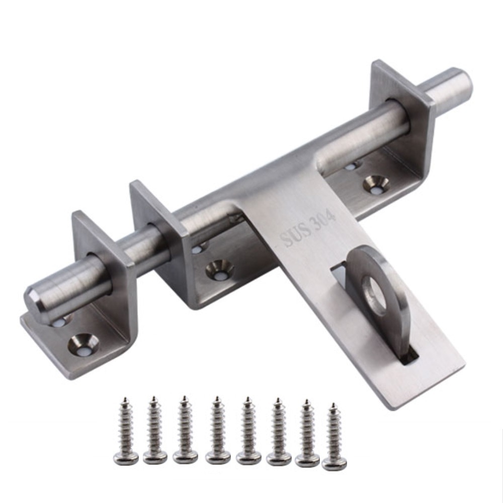 1pc- skyder bolt låge lås kraftigt premium sikkerhed rustfrit stål tønde bolt port lås dør lås dør lås