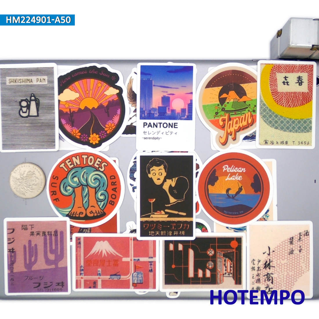 20/30/50 sztuk, stare reklamy, plakaty, naklejki, Styl japoński, Retro Trip, Śmieszne naklejki, Nadaje się do DIY Scrapbook Bagaż Bike Car Laptop Motocykl Gitara, Naklejka na telefon