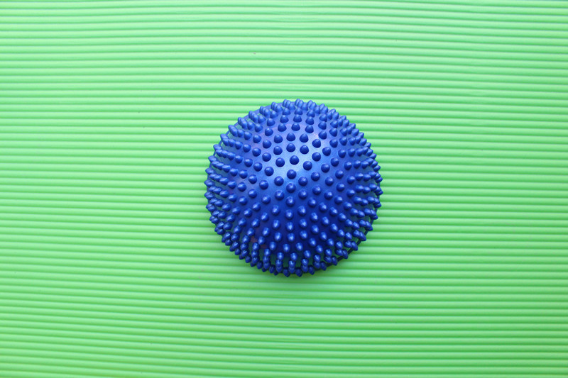 Pelota de balanceo para gimnasio, Pilates, deporte, Fitness, ejercicios de Fitball de PVC, recién inflable, bolas de Yoga de media esfera: Azul