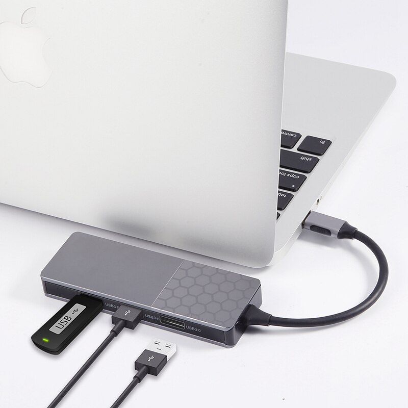 Tipo-C attracco stazione USB 7-in-1 HDMI Tipo C centro di Interfaccia di Rete Accessori