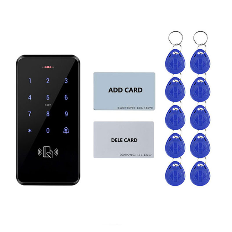 Diverse dør adgangskontrol system kit id tastatur adgangskontrol + strømforsyning + udgangsknap + elektriske dørlåse til kontor