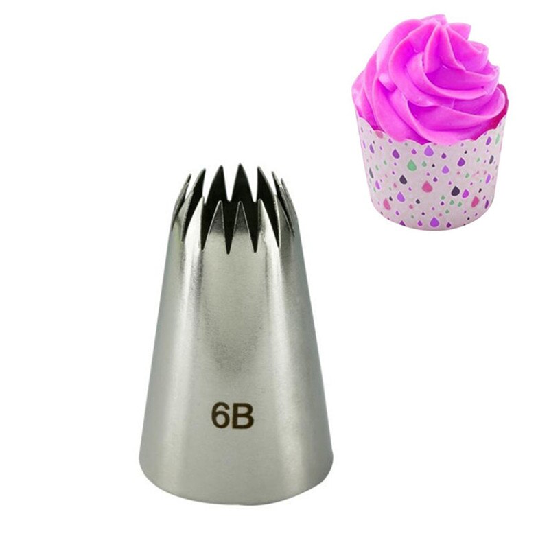 4 unids/set Rosa boquilla de pastelería de acero inoxidable redonda glaseado tuberías boquillas de Consejos de herramientas de Decoración de Pastel # 6B #1M # 1A # 2D
