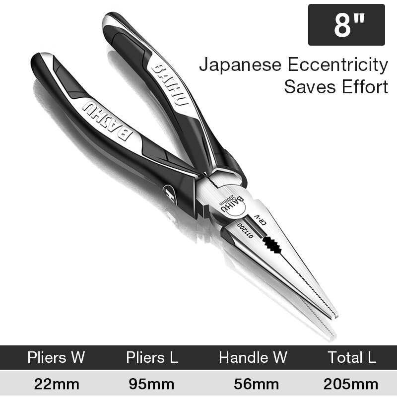 Multitool Pliers Set Wire Stripper Crimper Cable Cutter Crimping Crimp Electricians Tools Long Nose Diagonal Pliers: 8B