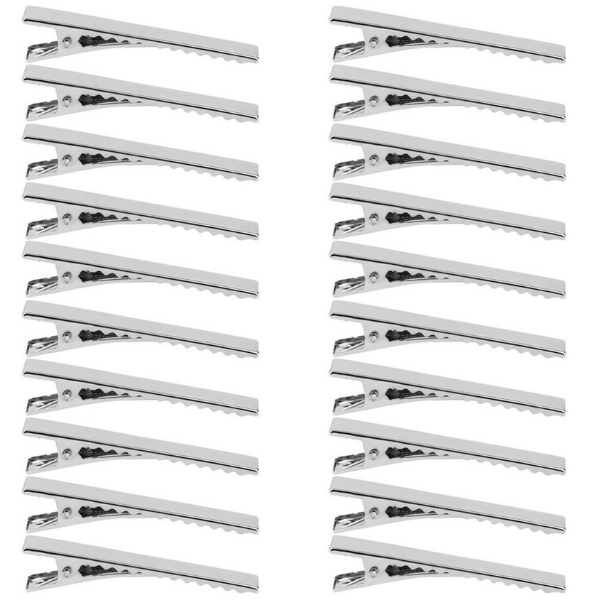 20 pièces Pinces À Cheveux Barrettes Chapeaux Inoxydable Coiffure Clips Pince Salon Épingles À Cheveux Accessoires De Cheveux bricolage Outils De Coiffure