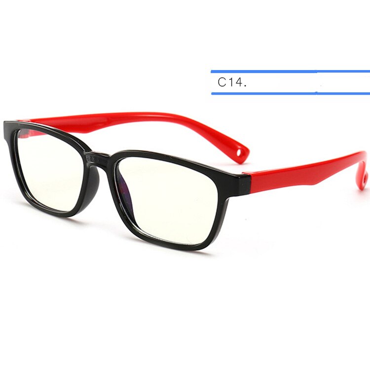 Lunettes anti-lumière bleue ivsta pour enfants, verres anti-rayons bleus, verres de jeu,  tr90 verres en silicone avec sangle de correction: C14