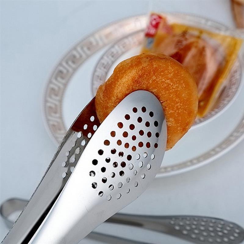 Ruokapihdit ruostumaton teräs keittiöpihdit ontto-liukumaton keittoklipsi bbq salaattityökalut keittiötarvikkeet