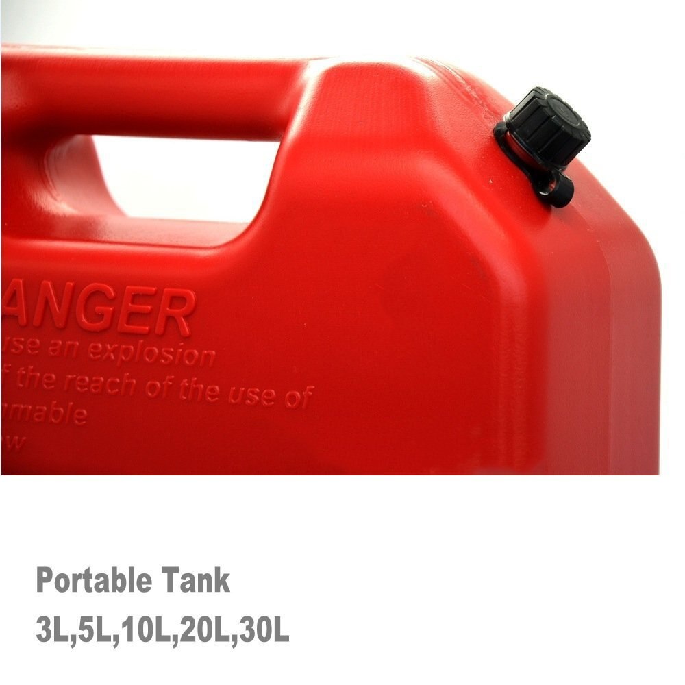 10L Portable Gasoline Diesel Fuel Tank with Refueling Pipe 5 Gallon SUV ATV Motorcycle Scooter Car Tanks Jerrycan
