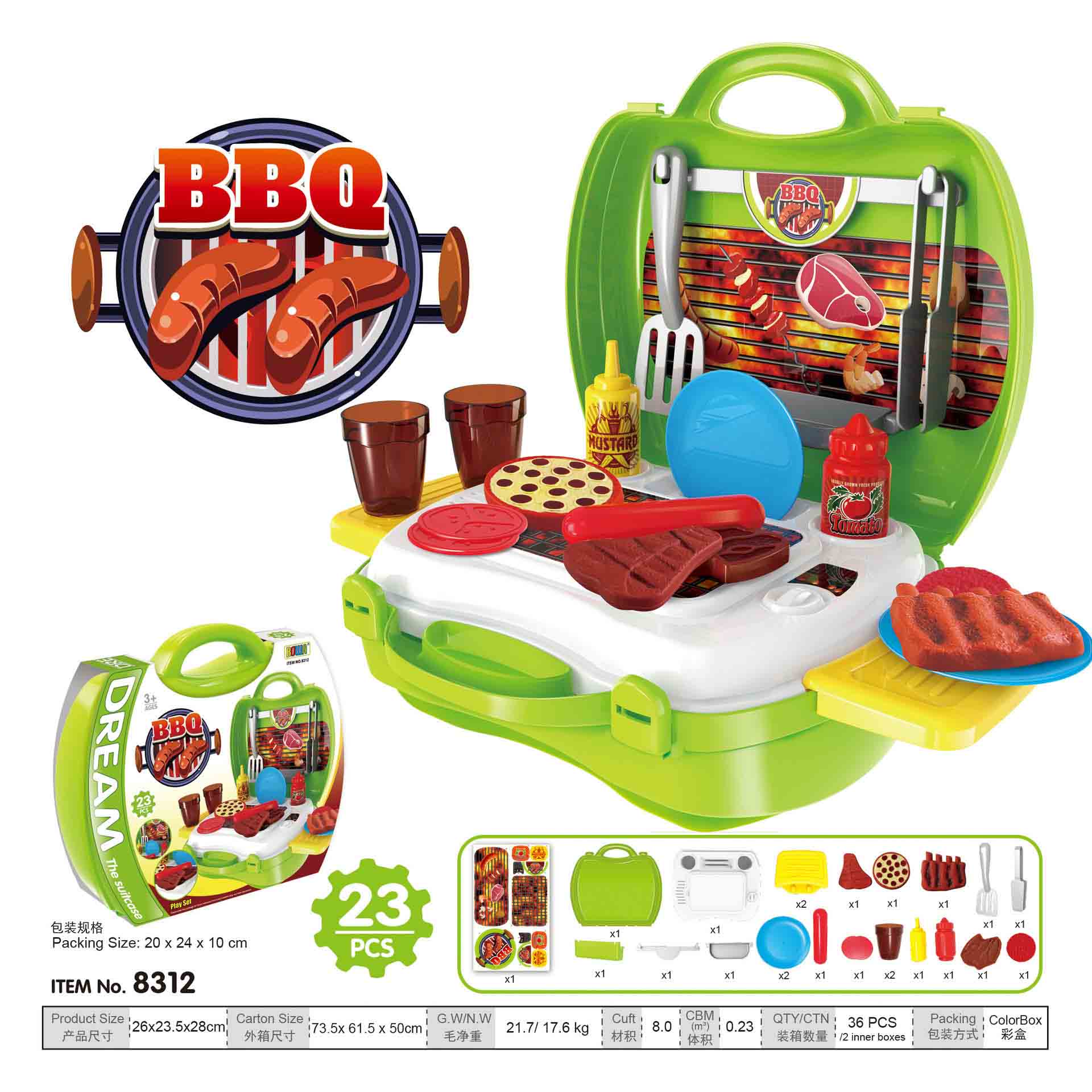 Pretend Spielen Kunststoff Werkzeug Kit Ärzte Pet Hund BBQ Lebensmittel Toolbox Kit Pädagogisches Simulation Spielzeug Für Kinder