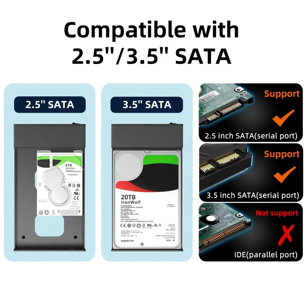 Maiwo hårddiskhölje 2.5 '' /3.5 '' sata till usb 3.0 hårddiskhölje för ssd-disk hårddiskbox usb  c 3.1- hölje hd externt hårddiskhölje
