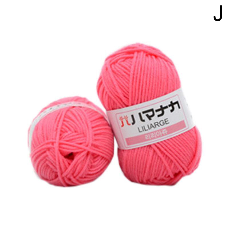 Super Soft Milk Sweet Soft Cotton Baby Knitting Wool Yarn Milk Cotton Thick Yarn for Knitting Scarf Hand Knitting Crochet Yarn: J