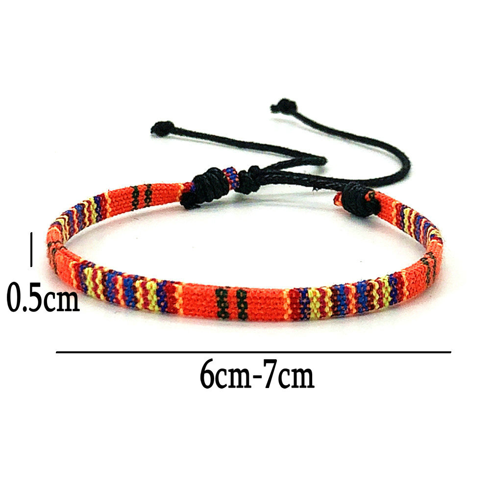 Nueva pulsera de amistad de tela tejida Bohemia Vintage europea para mujer, pulsera trenzada étnica de Nepal, de joyería para hombres y mujeres: Color dorado