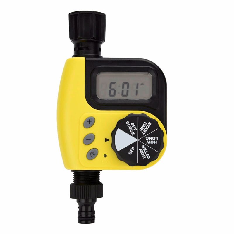 Mini Garden Watering Timer Automatic Electronic Water Timer Home Garden Irrigation Timer Controller System Autoplay Irrigator: Yellow