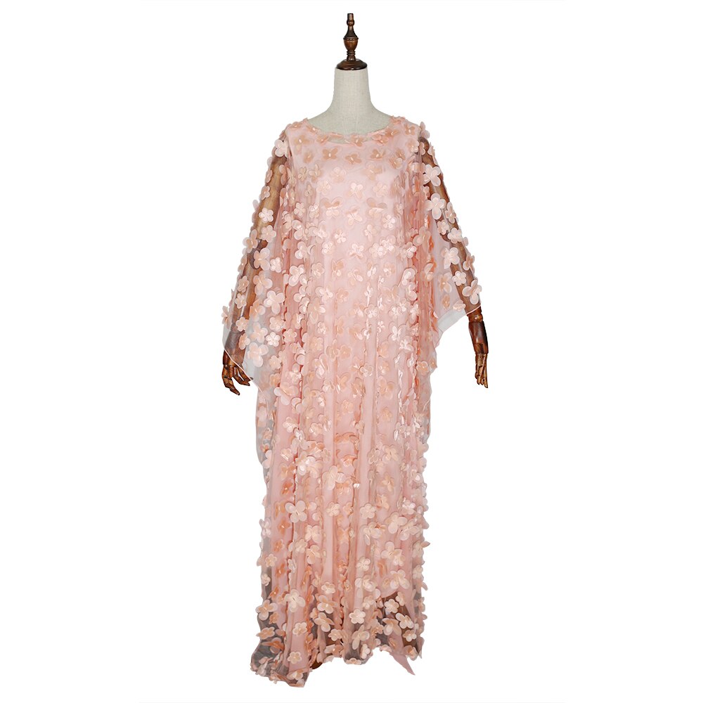 Vestido africano dashiki para mujer, Túnica africana, ropa bazin riche, vestido de flores de ankara de talla grande, novedad de: Pink