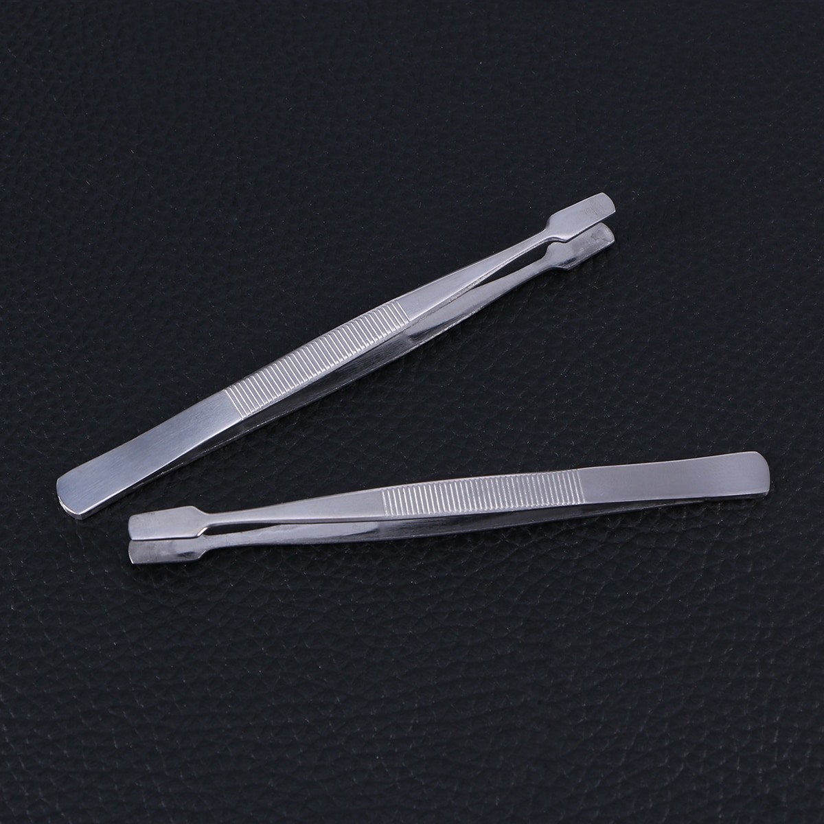 2 pièces pince à épiler philatélie timbres outils de collection (argent)
