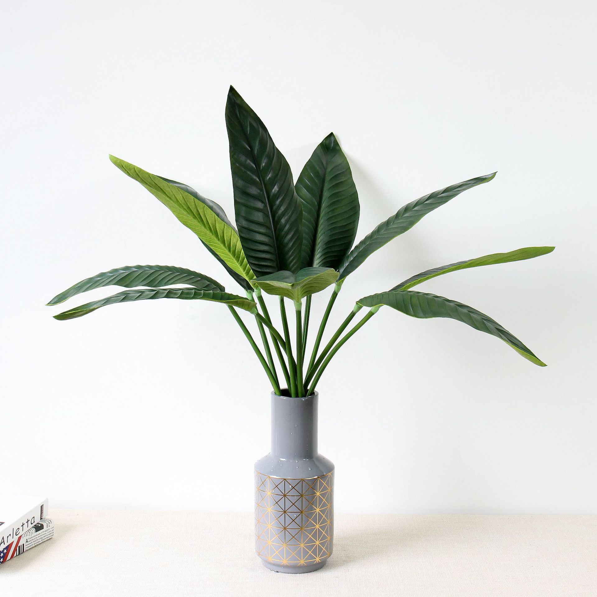 Large Bird of Paradise 43'' Artificial Tropical Flower Faux Heaven Bird Plant for Home Office Garden Decor Flower Arrangement