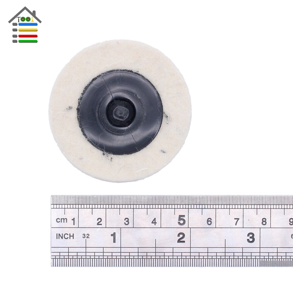 10Pcs 50mm Roloc Polishing Wheel Buffing Pads Compressed Wool Felt Fabric Disc Grinding Abrasive Tools Accessories for Dremel