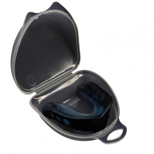 1Pc Tanden Protector Mouth Guard Beschermende Brace Voor Volwassenen Basketbal Boksen: Blue Black C