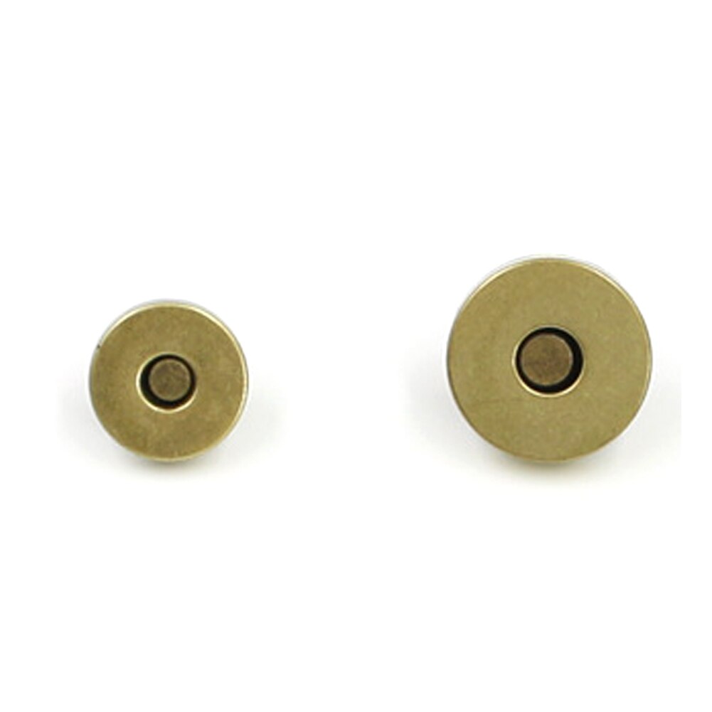 5 sæt bærbare metal runde magnetiske låse til tasker pung trykknapper lukninger 14mm 18mm sølv knap taske trykknapper tasker tilbehør: Bronze / 14mm