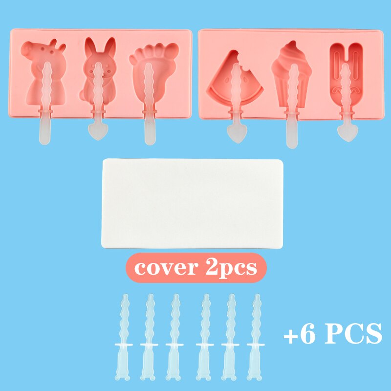 Siliconen ijsvorm van voedingskwaliteit, ijsblokjesmachine, siliconen mal, ijsvorm, ijslollyvorm, keukenaccessoires: 2 stuks stijl 01