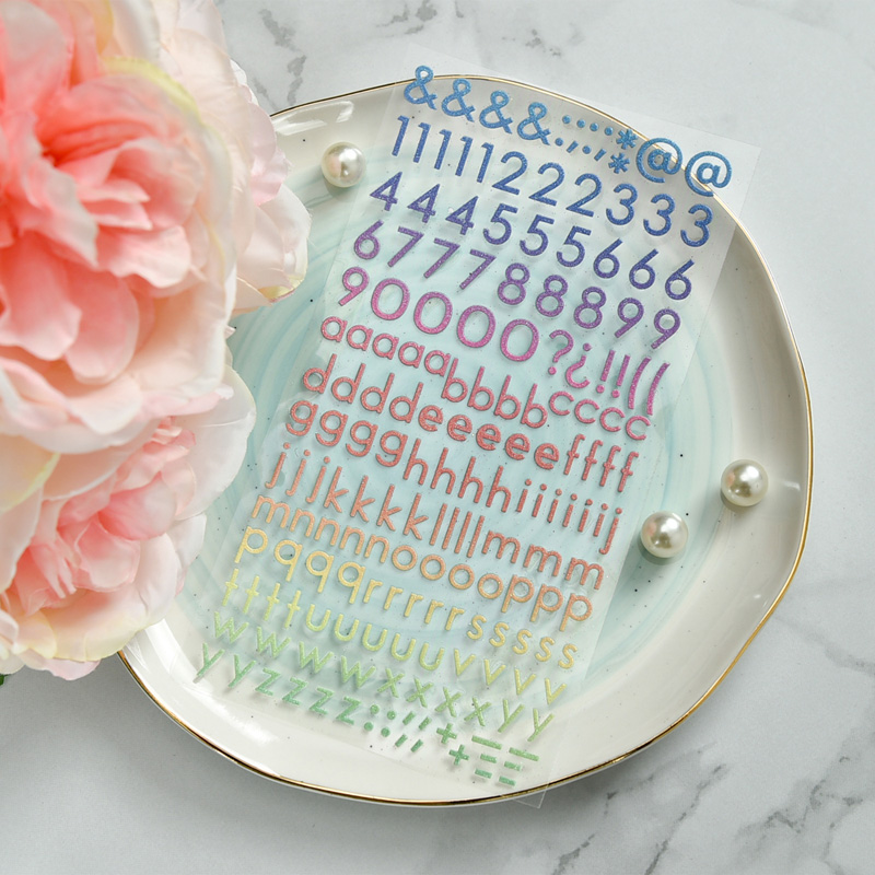 KSCRAFT Gradiënt Letters zelfklevende Pvc Sticker voor Scrapbooking/DIY Ambachten/Kaart Maken Decoratie