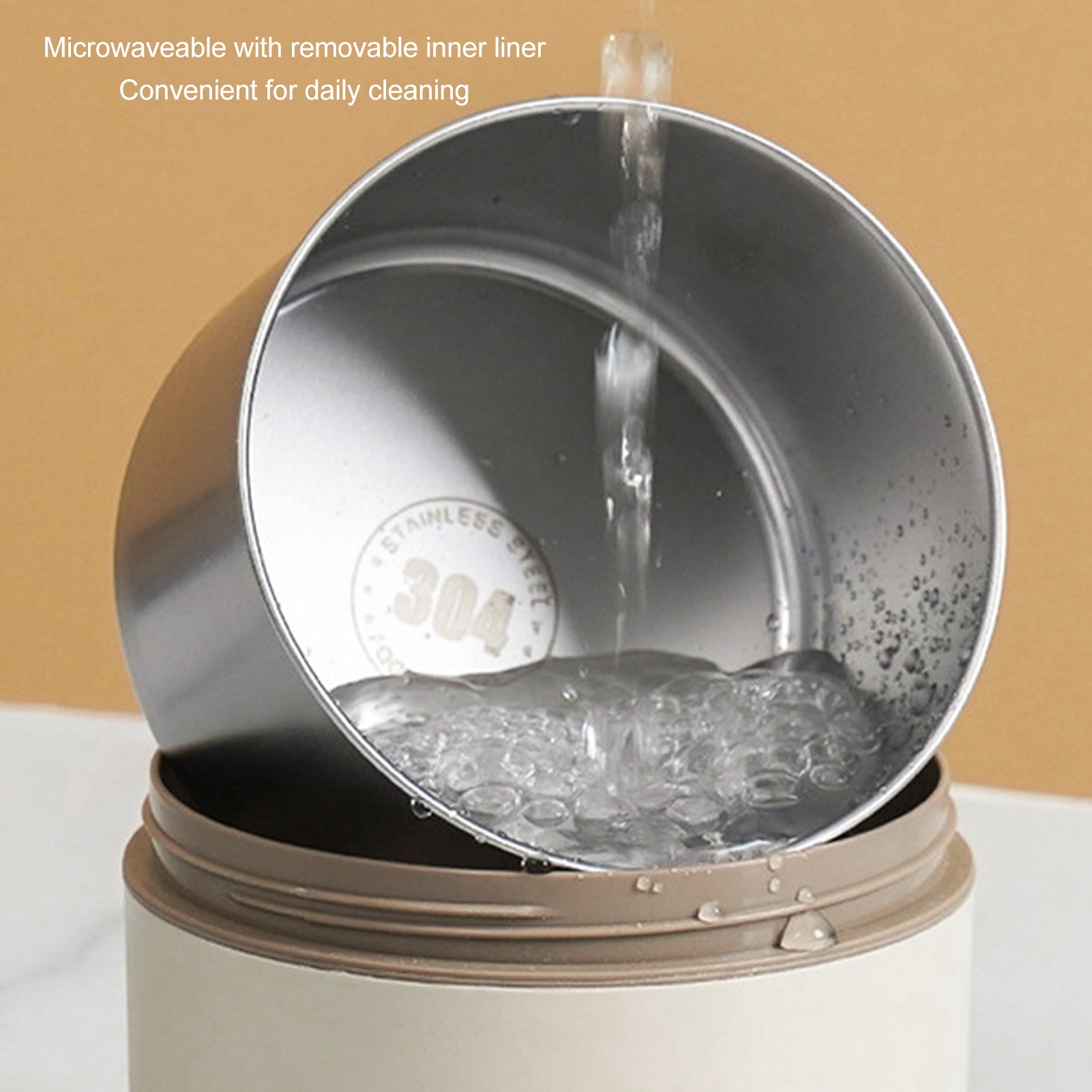 Thermo kochtopf 420ml Edelstahl Doppels chicht tragbare runde bilden Thermo-Mittagessen-Behälter isolierter Lebensmittel behälter
