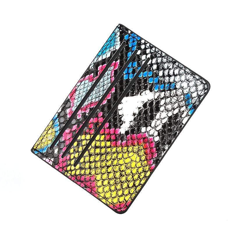 Women Snake Pattern Card Sets Multi-Card Position Compact Card Package Mini Leather Card Holder Document -thin Wallet