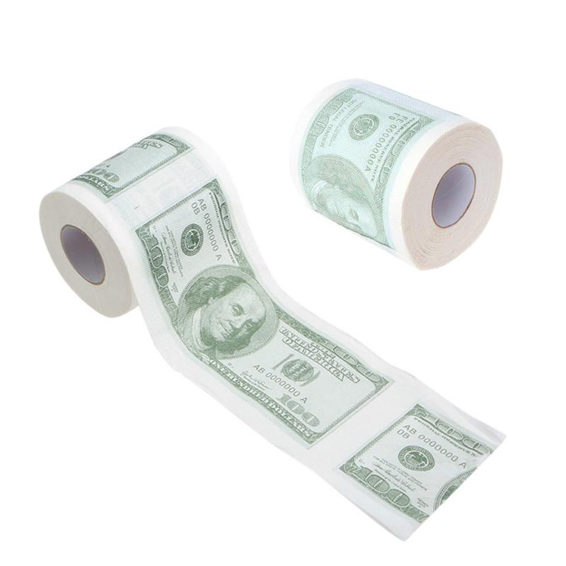 1 rolle Stelle Waren Lustige Zahlen Labyrinth Witze Wc Papier Rollen Gedruckt Schlecht Gewebe Schlecht Lieferungen Weichen 3 Lage Haushalt papier: Dollar Rechnung