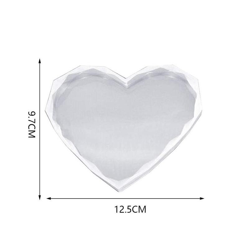 Silicone Heart Mold Epoxy Resin Making Craft Clay Resin Molds DIY Mold Ashtray Coaster Flexible Jewelry Making Accessories