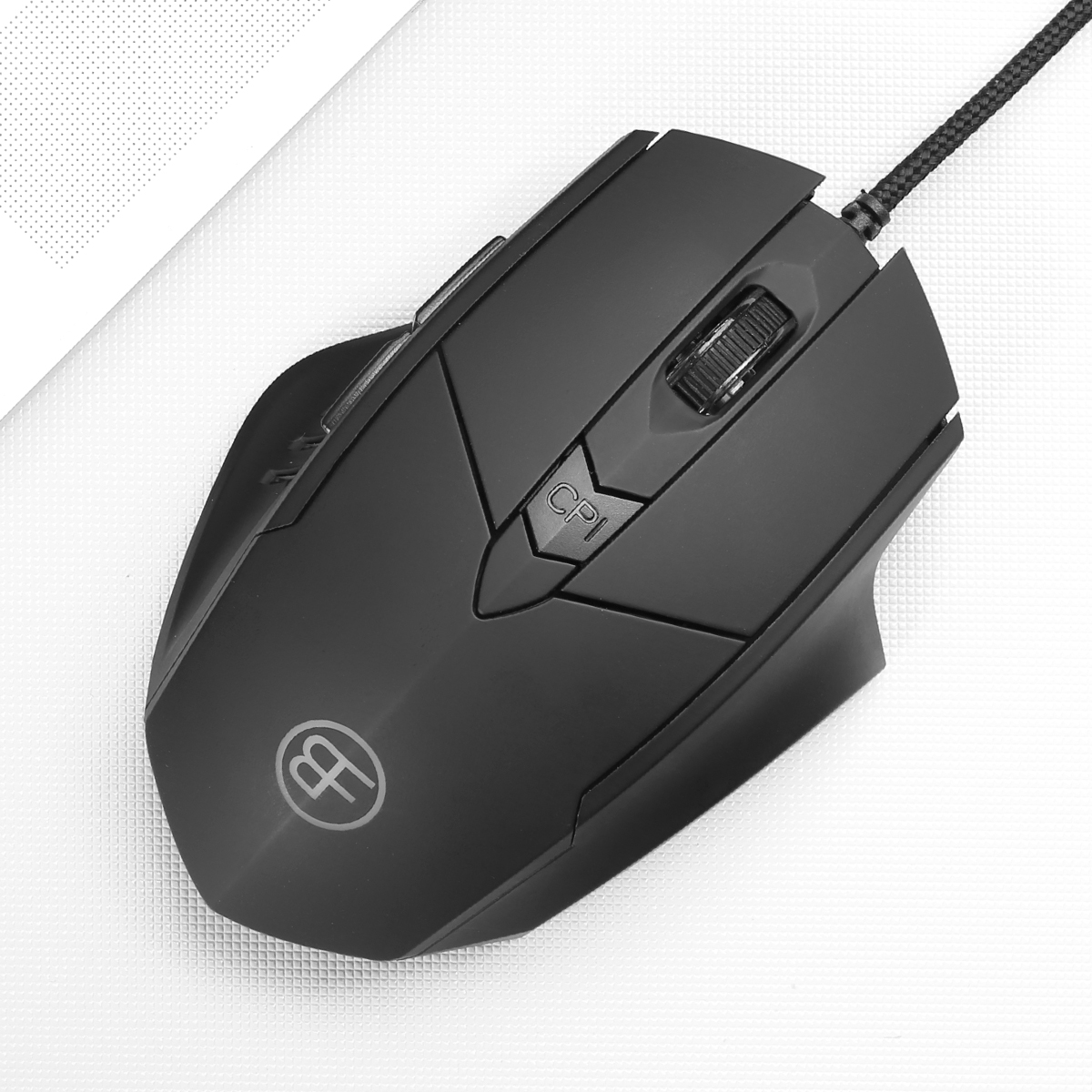 Bedrade gamingmuis 7200 DPI Computermuis met snoer en 6 knoppen Ergonomische muizen Kantoor- en gamemuis voor laptop PC Desktop: Black